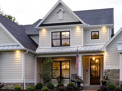 Residential home with James Hardie siding
